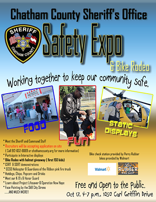 Chatham County Sheriff's Office Safety Expo & Bike Rodeo.