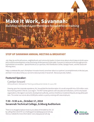 Image: Make It Work, Savannah: building partnerships for workforce training