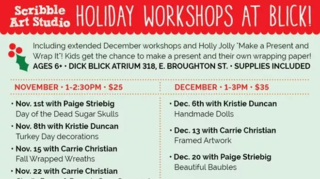 Image: Scribble Art Studio presents: Holiday Workshops at Blick!