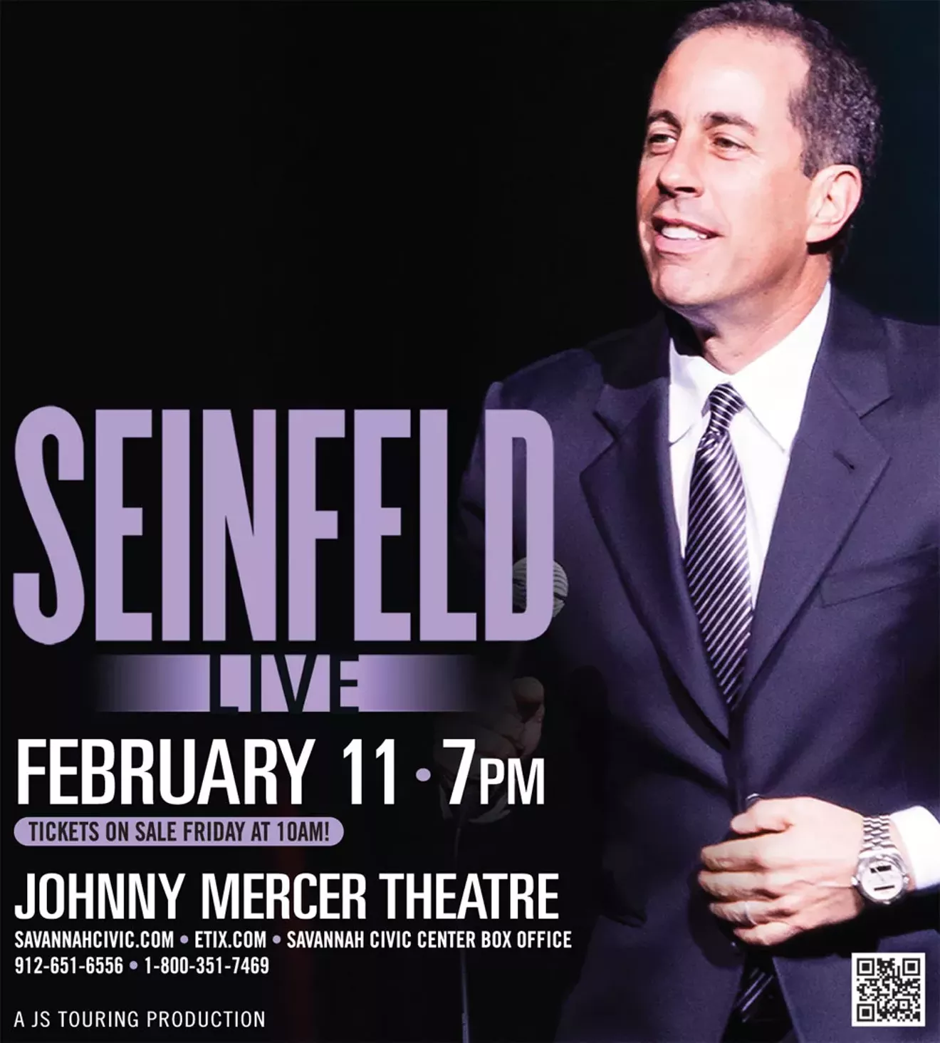 Jerry Seinfeld February 11, 2016 Johnny Mercer Theatre Savannah, GA