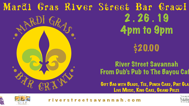 Mardi Gras River Street Bar Crawl