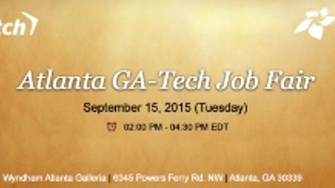 Tech Job Fair– Sep 15, 2015 – Atlanta, GA