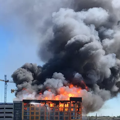 Image: Eastern Wharf engulfed in blaze; no injuries reported