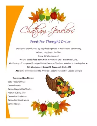 Image: Chatham Jewelers' Food For Thought Drive