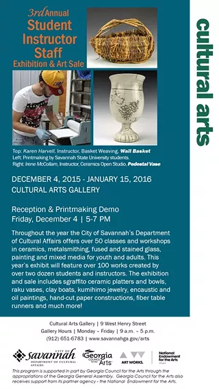 Image: 3rd Annual Student Instructor Staff Exhibition & Art Sale