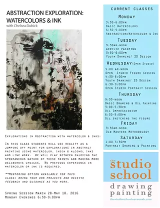 Image: Exploration in Abstraction with Watercolor & Inks