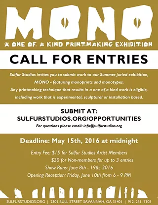 Image: Call for Entries: MONO - A One of a Kind Printmaking Exhibition
