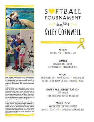 Charity Softball Tournament for Kyley Cornwell
