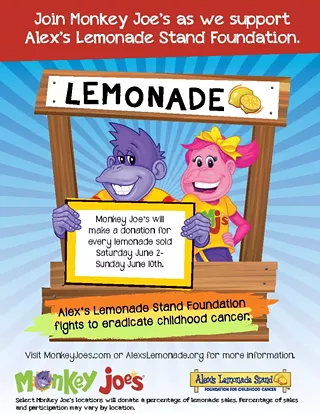 Image: Monkey Joe's Savannah Raises Funds for Childhood Cancer Research