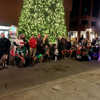 Image: 2020 holiday Pack Walk lets local dogs strut their stuff