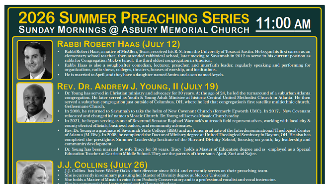 Image: 2026 Summer Preaching Series