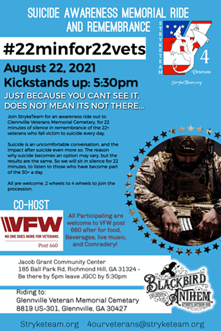 Image: #22min422vets Awareness and Memorial Ride