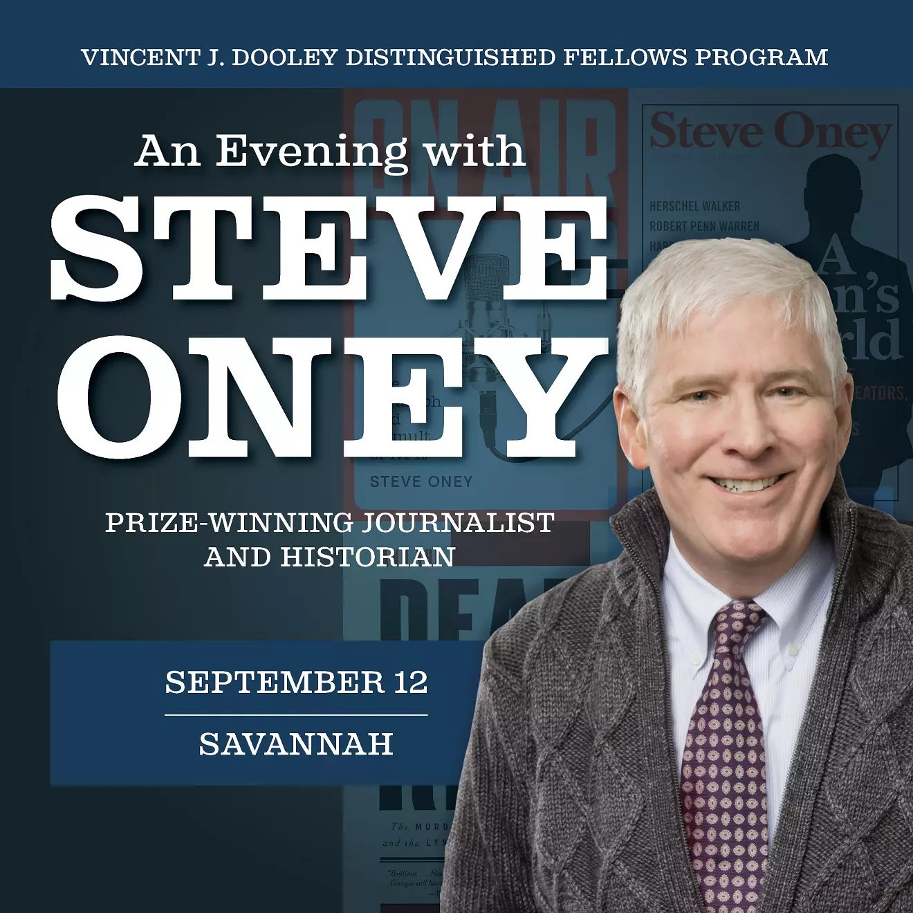 Save the Date: An Evening with Steve Oney, September 12