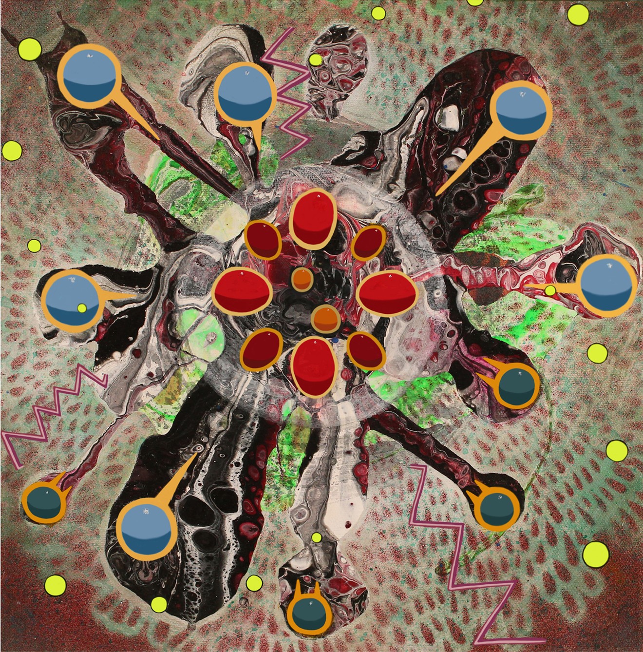 'Atom Smasher Gal' by John Crowell, on display through Oct. 31 at Gallery Espresso