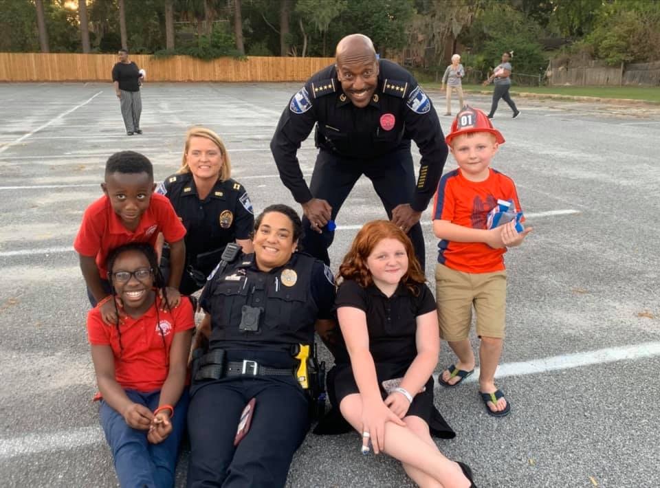 Savannah police officers visit local neighborhoods during a previous year's National Night Out. The day is an annual community-building campaign that promotes police-community partnerships and neighborhood camaraderie to make our neighborhoods safer, more caring places to live.
