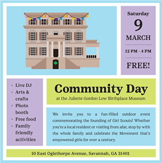 Community Day at the Juliette Gordon Low Birthplace