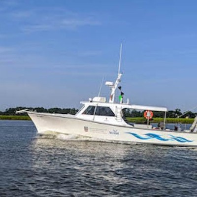 The R/V Sea Dawg is a research and educational vessel at the UGA Marine Education Center and Aquarium.