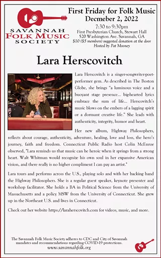 Image: First Friday for Folk Music Concert - Lara Herscovitch