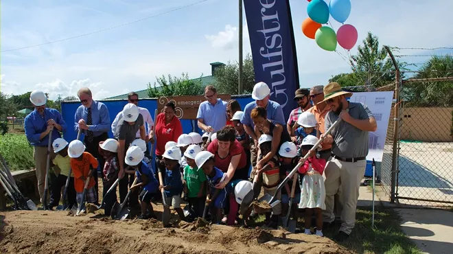 Image: 'Garden Shade House' breaks ground at W. Broad YMCA