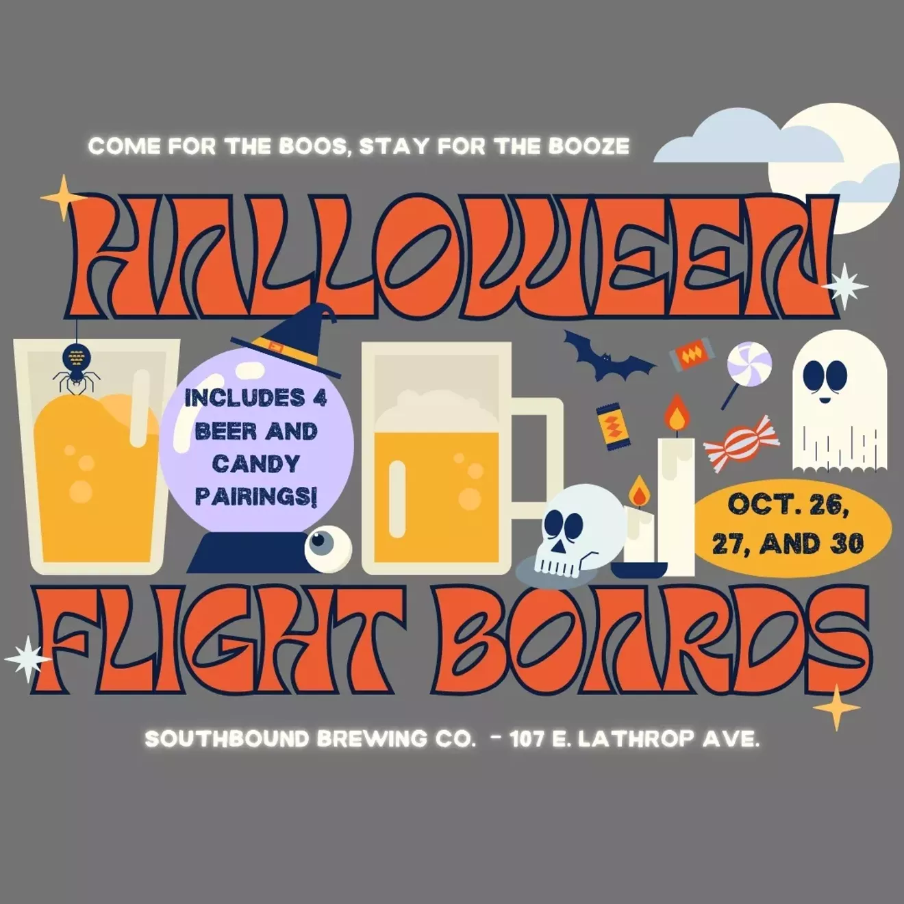 Halloween Flight Boards at Southbound Brewing