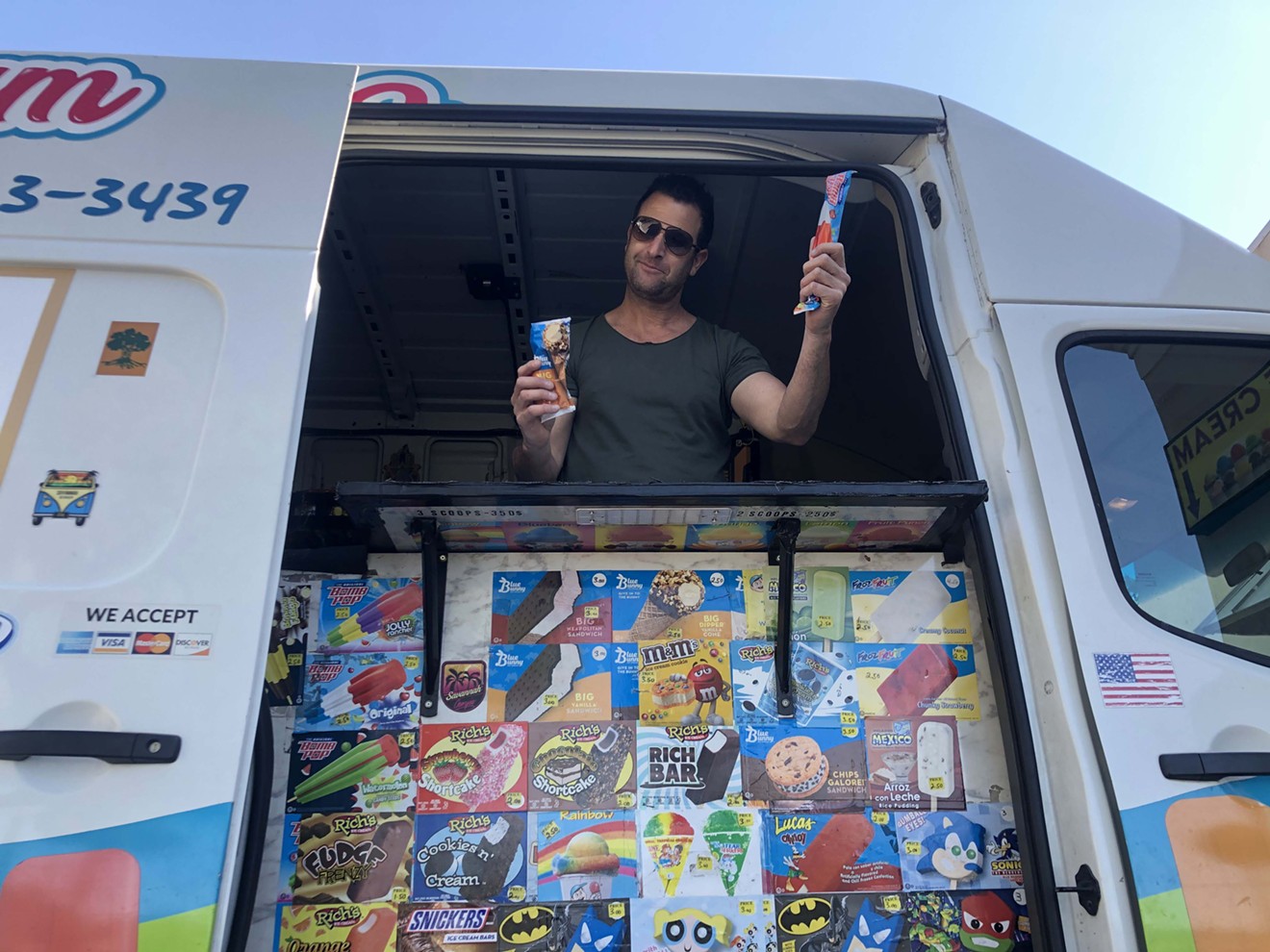 Dotan Organ sells ice cream out of his mobile Toti Ice Cream truck.
