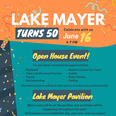Lake Mayer Turns 50 Flyer