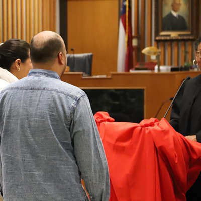 LOVE AND LAW: Couples get married on Valentine's Day at the Chatham County Courthouse