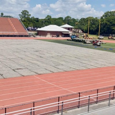 Artificial turf replacement underway at Savannah State's T.A. Wright Stadium