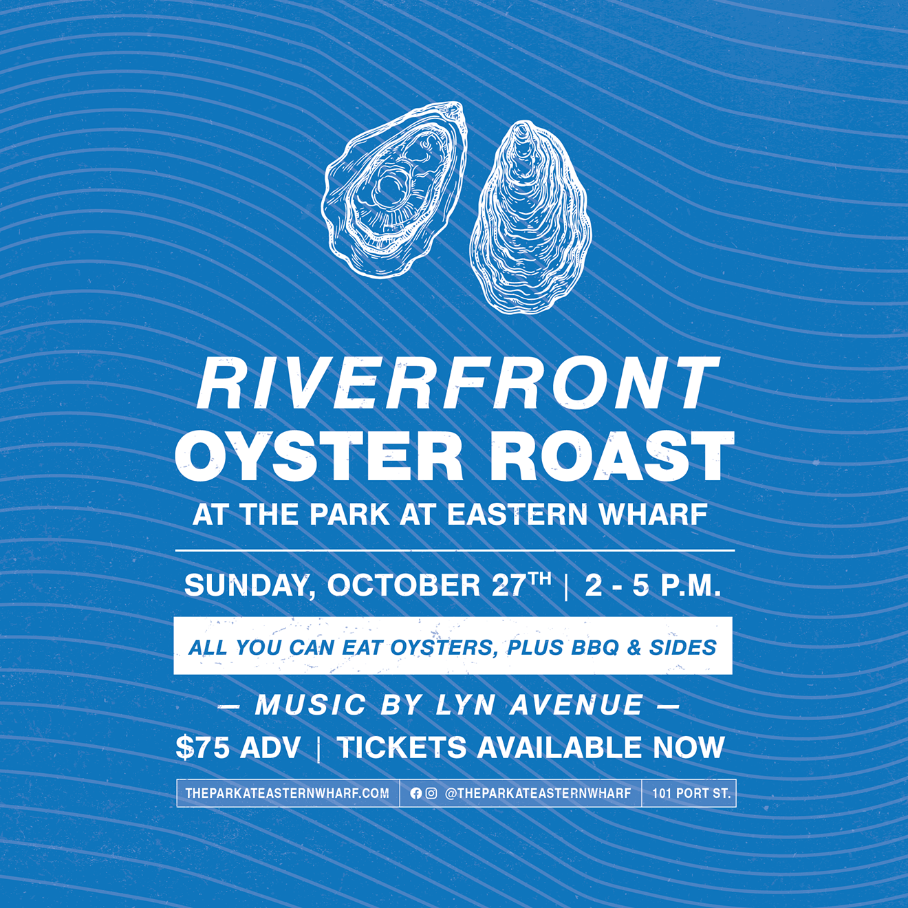 Oyster Roast on the River -- all you can eat!