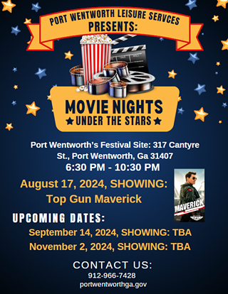 Image: Port Wentworth Leisure Services Presents: Movie Nights Under the Stars