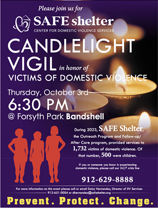 Image: SAFE Shelter Candlelight Vigil in Honor of Domestic Violence Victims