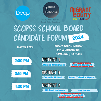 UPDATE: Two Candidates skipping Sunday's School Board Candidate Forum.