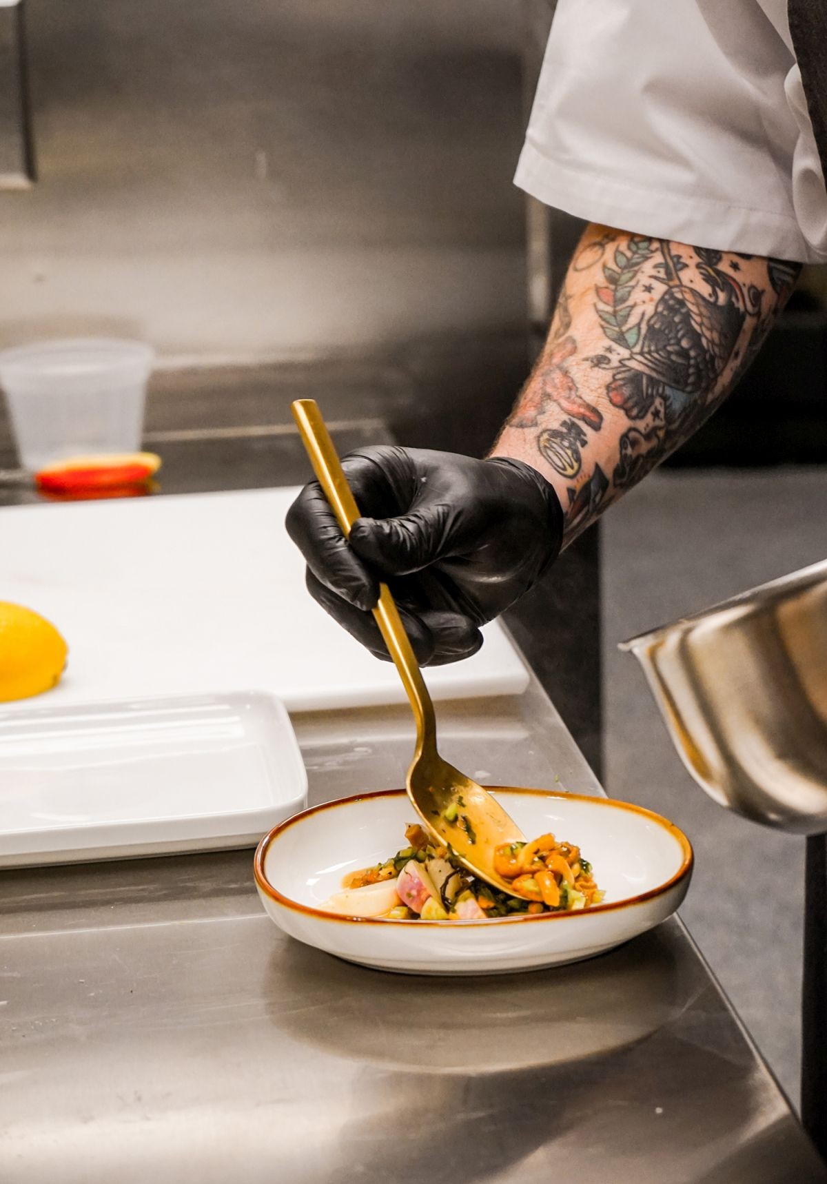 A dish is prepared ahead of the upcoming Taste of Ardsley Station culinary event to be held March 25 at the Trustees' Garden Tasting Kitchen in Savannah.