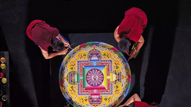 Image: Tibetan Monks Create Ceremonial Sand Mandala