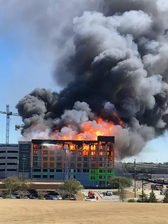 Eastern Wharf engulfed in blaze; no injuries reported