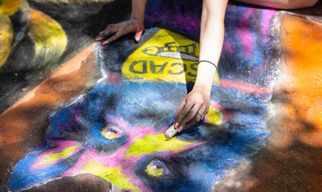 WALK THE CHALK: Kaleidoscope of color returns for SCAD Sidewalk Arts Festival