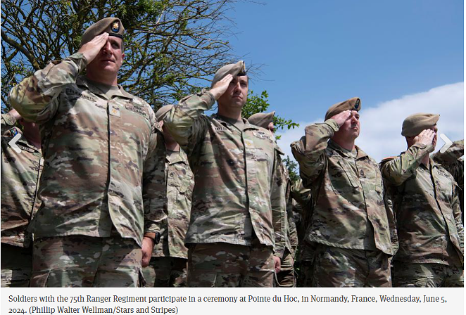 Army Rangers who climbed perilous cliff to silence German guns remembered ahead of D-Day anniversary