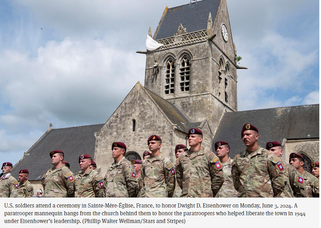 Eisenhower statue unveiled at one of first villages liberated by Allied troops in France