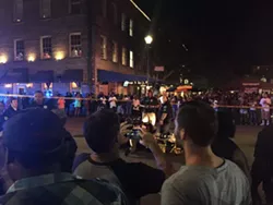 Soldier shot in altercation in City Market