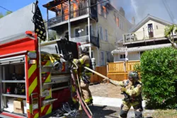 Fire near Forsyth Park; no injuries