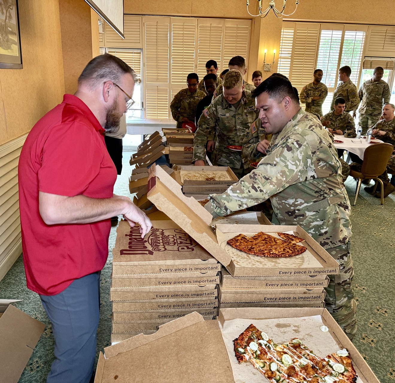 Veterans Council of Chatham County Partners with SA Recycling, Southern Motors and Yancey Bros. to Serve DONATOS Pizza at 3ID Salute to Summer Luncheon