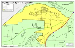 Zip code change from Pooler to Savannah completed